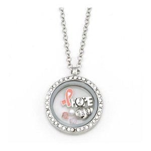 HOPE Floating Charm Locket Necklace